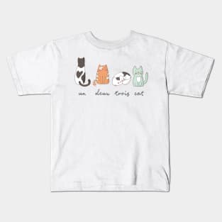 Funny Cute French Cats Kids T-Shirt